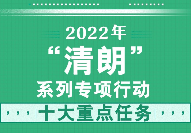 2022年“清朗”系列专项行动10大重点任务