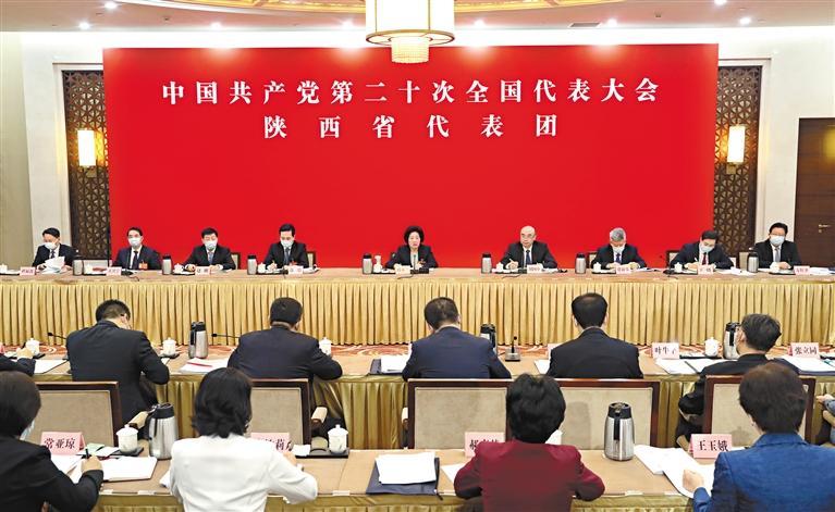陕西省代表团讨论中央纪委工作报告和党章修正案